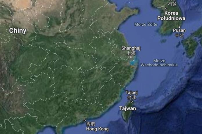 Tajwan na mapie