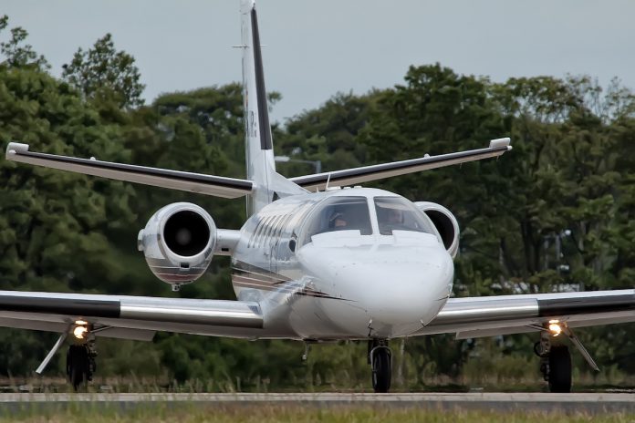 Samolot Cessna 551 / Zdjęcie ilustracyjne / Foto: Mark Winterbourne, CC BY 2.0, Wikimedia Commons