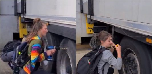 Ekoterroryści przebijają opony w ciężarówkach, by kierowcy nie mogli rozwieźć mleka.