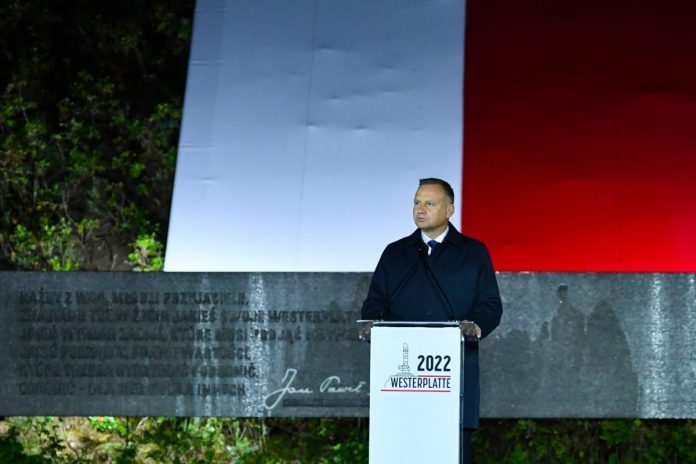 Prezydent Andrzej Duda na Westerplatte. Foto: PAP