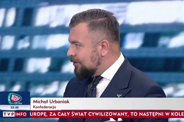 Michał Urbaniak w programie TVP Info.