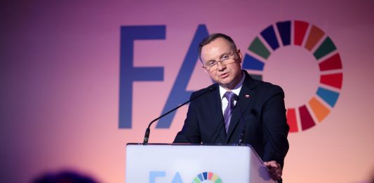 Rzym, Włochy, 17.10.2022. Prezydent RP Andrzej Duda na otwarciu World Food Forum, 17 bm. w Rzymie. (ls/awol) PAP/Leszek Szymański
