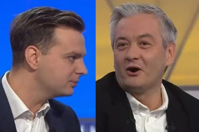 Jakub Kulesza i Robert Biedroń / Foto: screen Polsat News (kolaż)