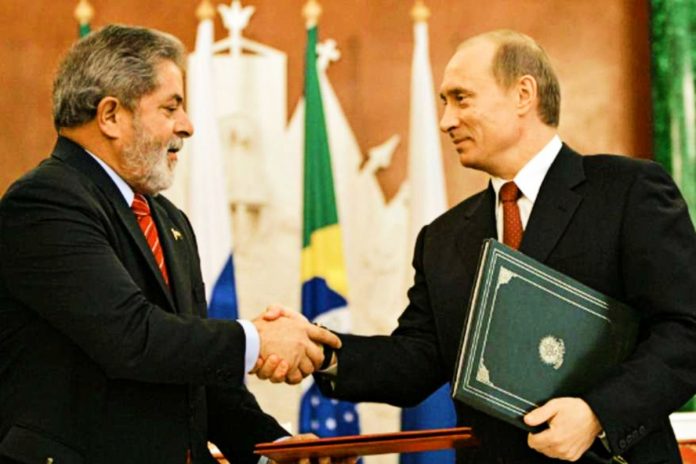 Luiz Inacio Lula da Silva i Vladimir Putin. / foto: Wikipedia