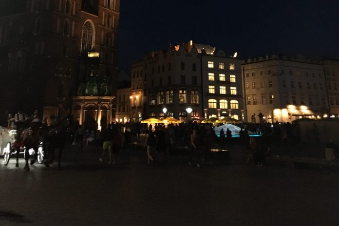 krakow-noc Kraków nocą