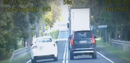 Kierowca nagrany przez policję / Foto: policja.gov.pl