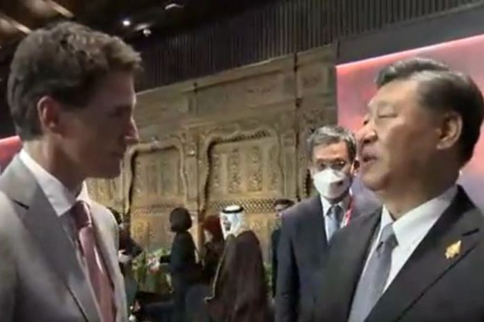 Justin Trudeau oraz Xi Jinping