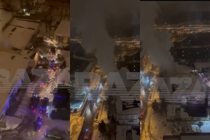 Kolejny pożar w Moskwie Źródło: Twitter