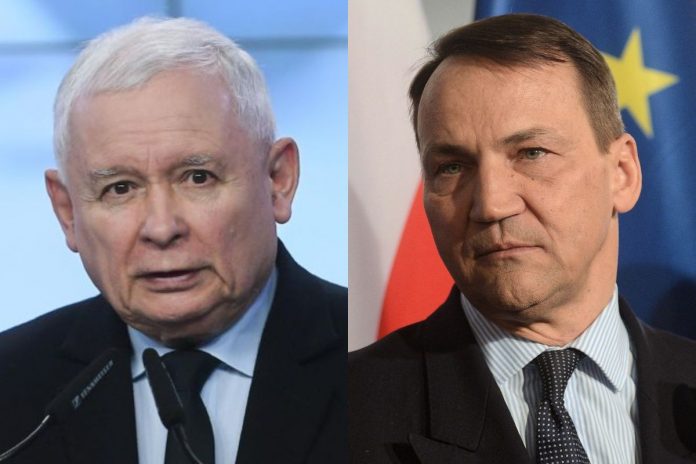 Jarosław Kaczyński oraz Radosław Sikorski.