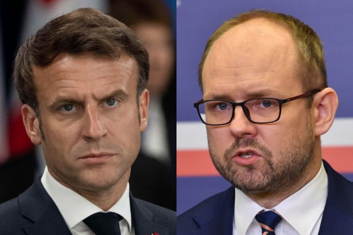 macron-przydacz Emmanuel Macron oraz Marcin Przydacz.