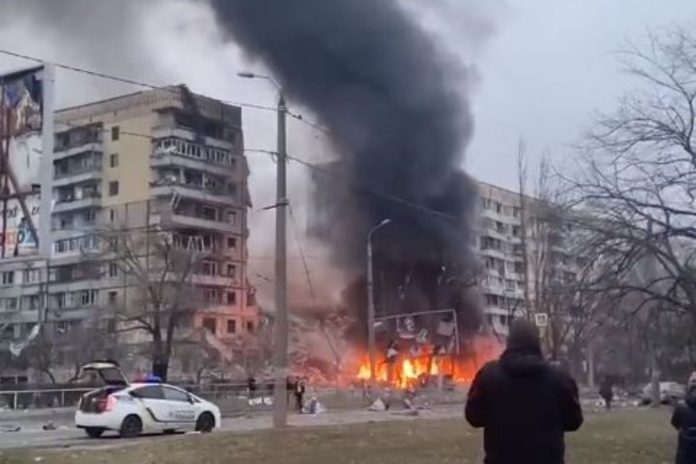 Rosyjski atak rakietowy na Dniepr.