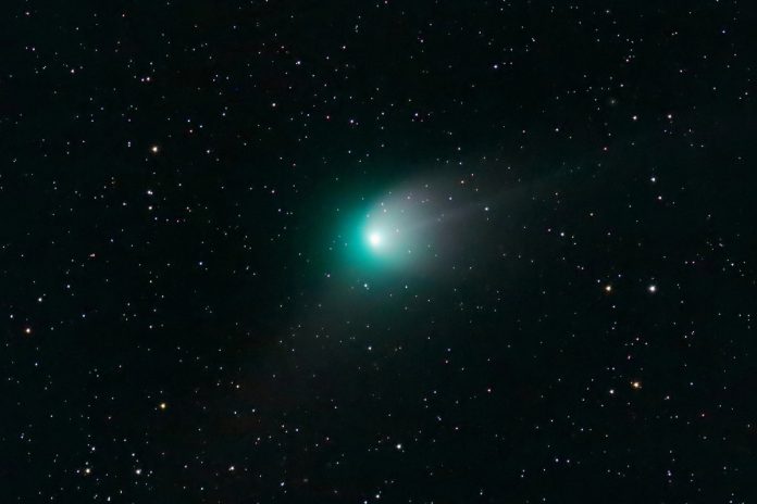 Kometa C/2022 E3 (ZTF) w dniu 27 stycznia 2023 r. Foto: Auvo Korpi/wikimedia