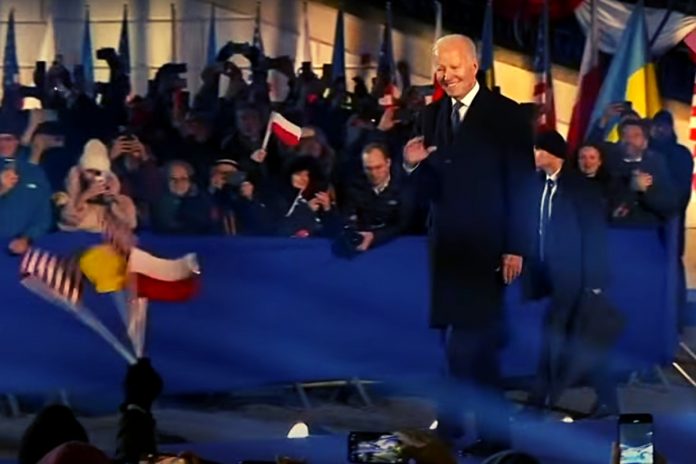 Joe Biden w Warszawie, 21.02.2023 r. Zdjęcie: YT (screen)
