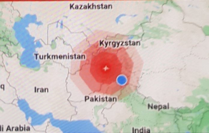 Trzęsienie ziemi w Azji Południowej Źródło: Twitter