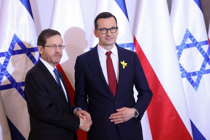 Icchak Herzog i Mateusz Morawiecki / Foto: PAP