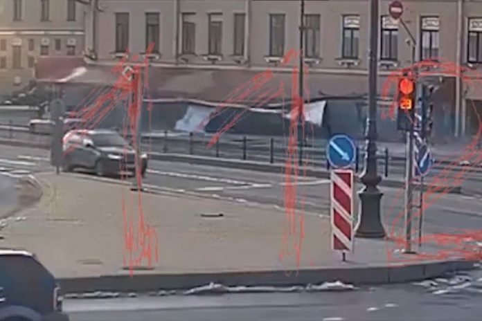 Wybuch w kawiarni w Petersburgu / Foto: screeen Twitter