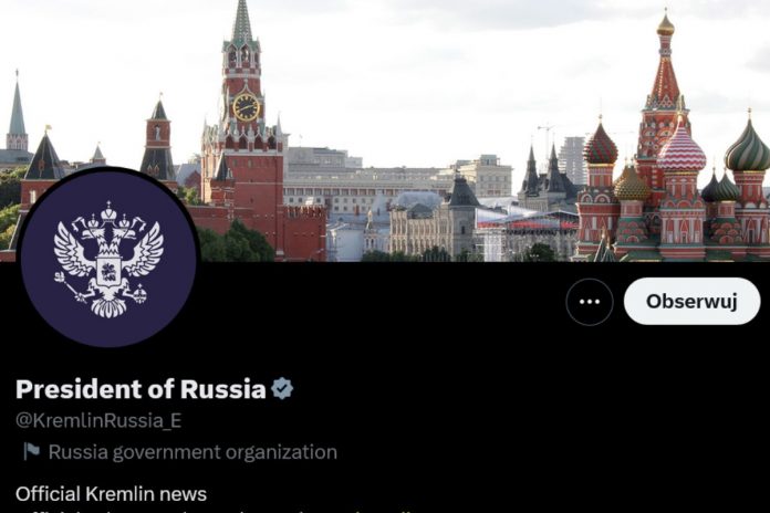 Oficjalne konto na Twitterze prezydenta Federacji Rosyjskiej