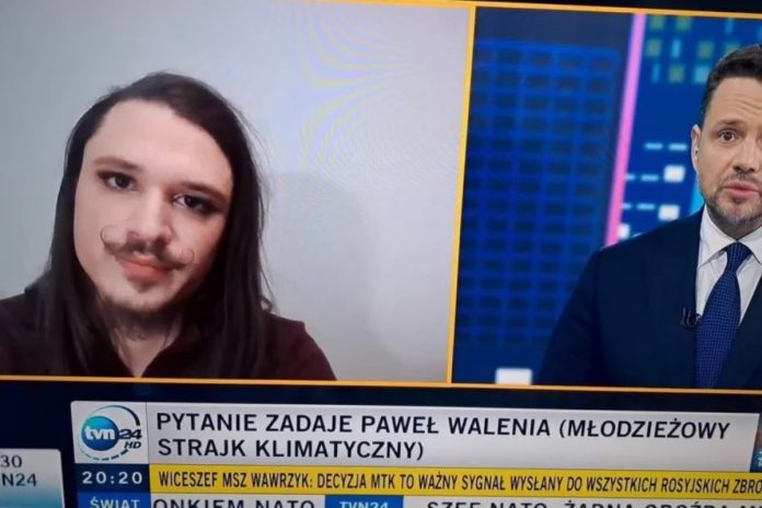 Paweł Walenia w TVN24. Foto: tter/print screen TVN24