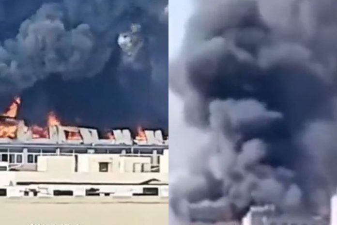 Pożar w fabryce w Chinach.