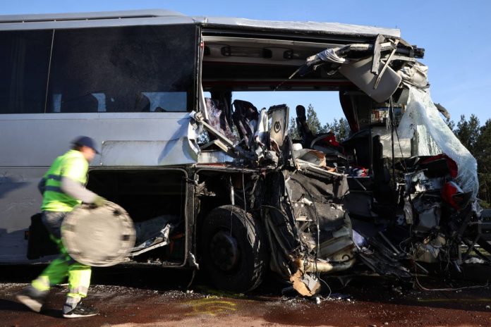 Wypadek polskiego autokaru w Niemczech.