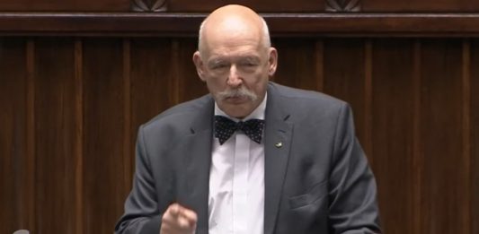 Janusz Korwin-Mikke Źródło: YouTube / Janusz Jaskółka