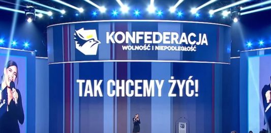 Paulina Klimek podczas Wielkiej Konwencji Programowej Konfederacji.