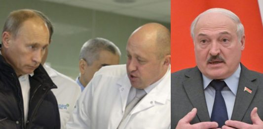 Władimir Putin i Jewgienij Prigożyn oraz Alaksandr Łukaszenka.