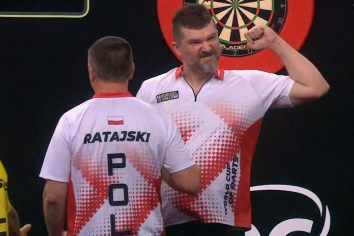 ratajski-kciuk Ratajski i Kciuk rekord średniej. World Cup of Darts.