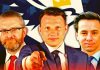 Grzegorz Braun, Sławomir Mentzen i Krzysztof Bosak. Zdjęcie: Najwyższy Czas!