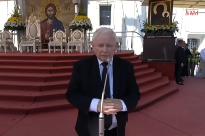 Jarosław Kaczyński na Jasnej Górze podczas 32. Pielgrzymki Rodziny Radia Maryja / Foto: screen YouTube/Radio Maryja