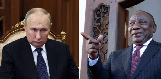 Władimir Putin, Cyril Ramaphosa Źródło: PAP/EPA, collage
