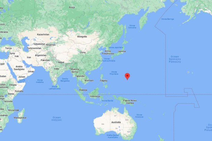 Lokalizacja Guam, wyspy na Oceanie Spokojnym. Foto: google maps