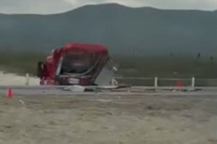 Wypadek ciężarówki z nielegalnymi imigrantami w Meksyku.