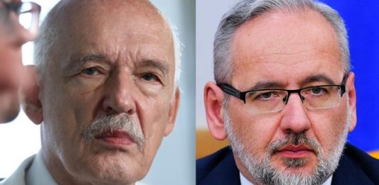 Janusz Korwin-Mikke, Adam Niedzielski Źródło: PAP, collage