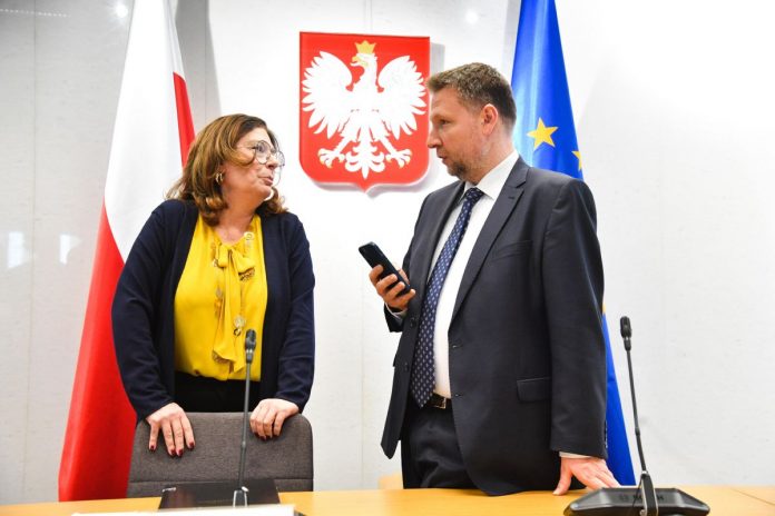 kidawa-blonska-kierwinski Wicemarszałek Sejmu Małgorzata Kidawa-Błońska oraz poseł KO Marcin Kierwiński.