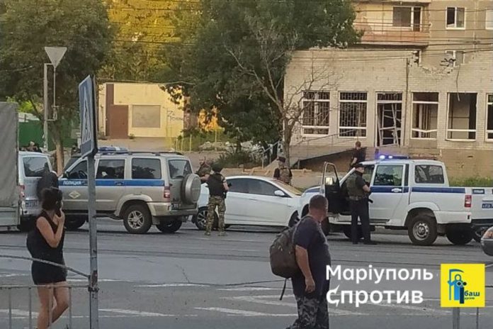 Strzelanina pomiędzy rosyjskimi żołnierzami a kadyrowcami w Mariupolu. Foto: tter