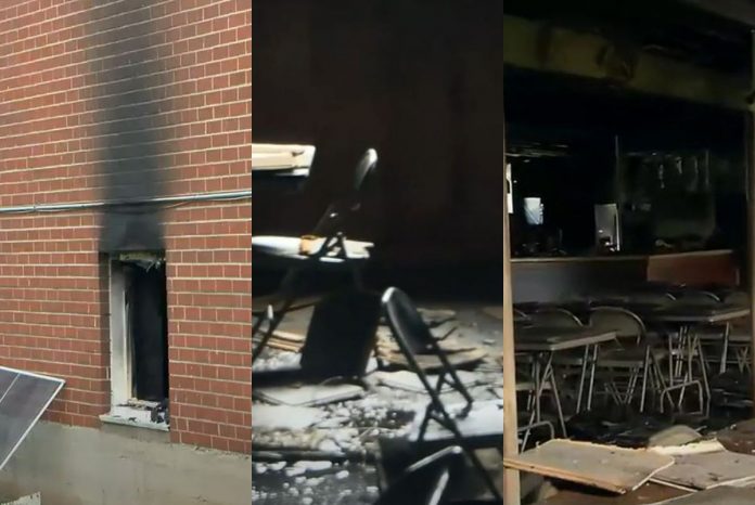 USA. Pożar loży masońskiej w w Cave City w Kentucky