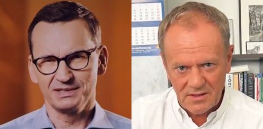 Mateusz Morawiecki oraz Donald Tusk.