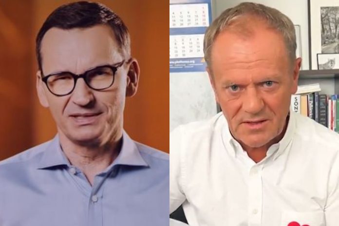 morawiecki-tusk Mateusz Morawiecki oraz Donald Tusk.