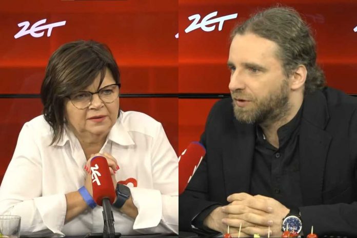 Izabela Leszczyna i Dobromir Sośnierz / Foto: screen YouTube/Radio ZET