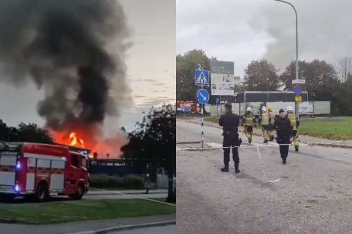 Wybuch w dzielnicy Haesselby w Sztokholmie.