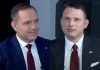 Karol Nawrocki oraz Sławomir Mentzen. / foto: screen YouTube (kolaż)